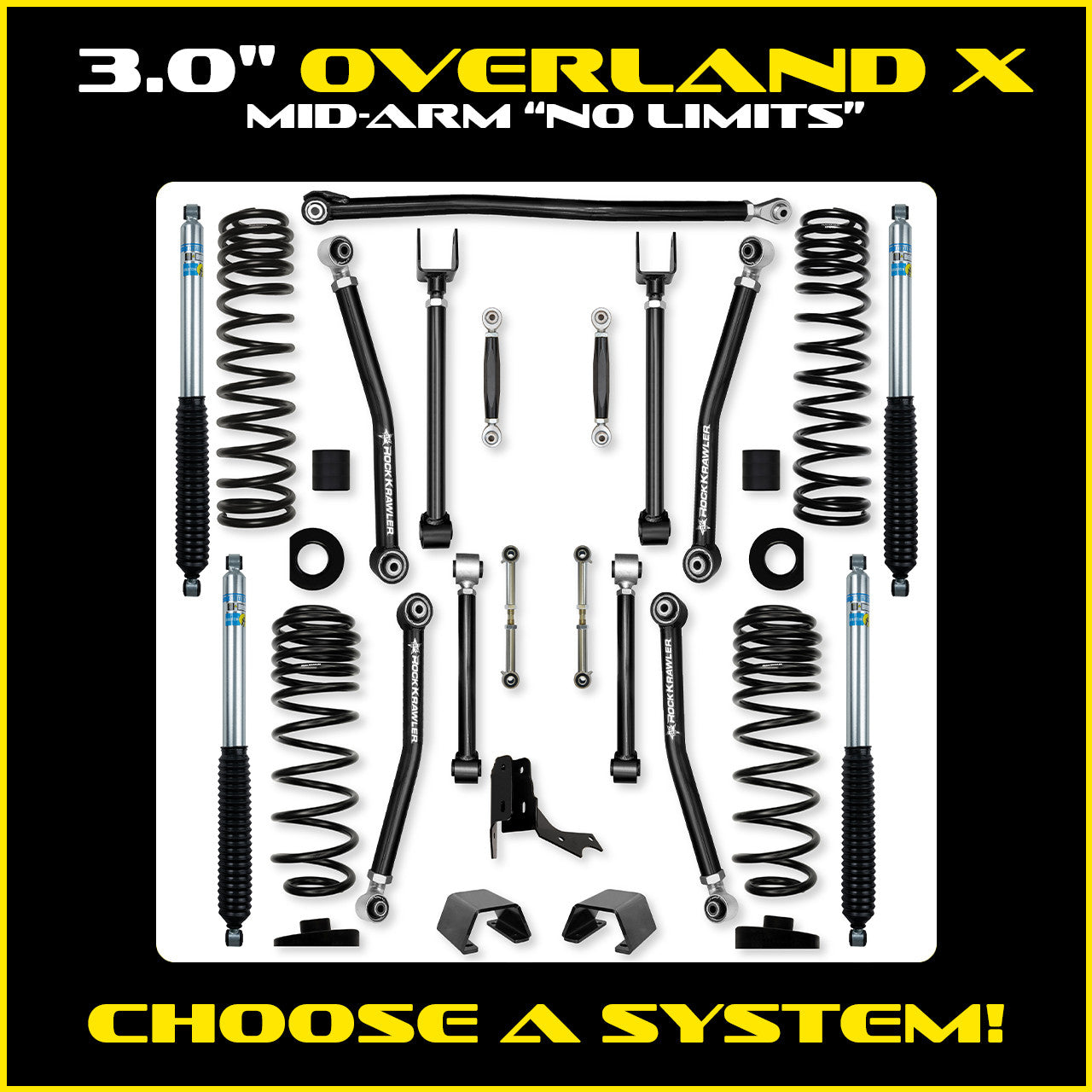 Gladiator 3.0 Inch Overland X "No Limits" System