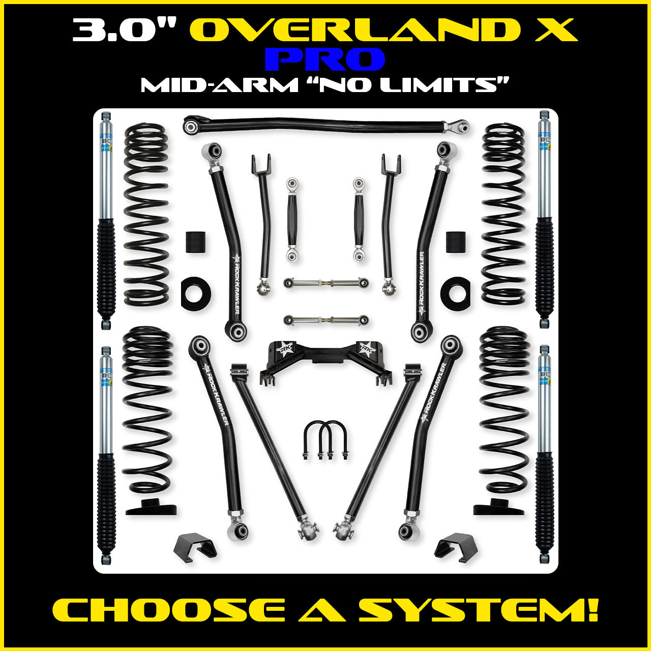 Gladiator 3.0 Inch Overland X PRO "No Limits" System