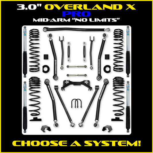 Gladiator 3.0 Inch Overland X PRO "No Limits" System