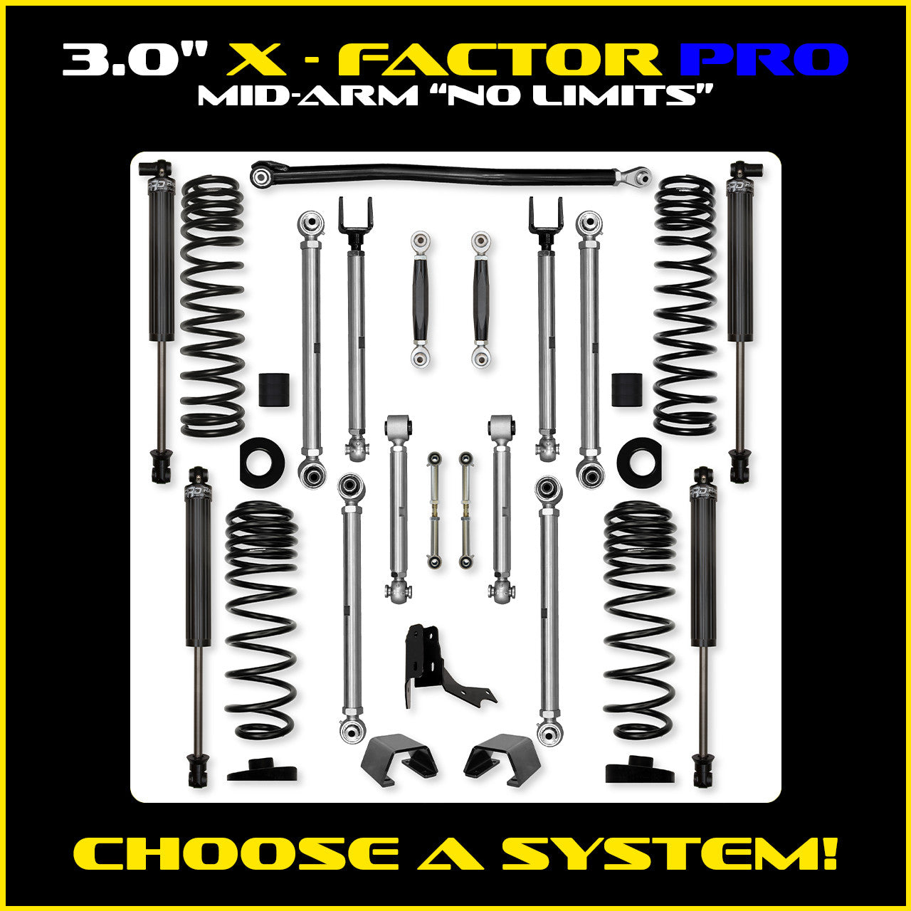 Gladiator 3.0 Inch X Factor Pro "No Limits" Aluminum System