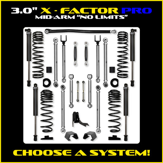 Gladiator 3.0 Inch X Factor Pro "No Limits" Aluminum System