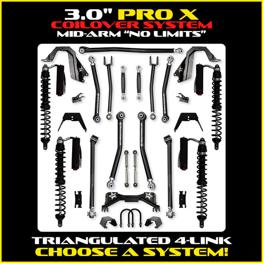 Gladiator 3.0 Inch PRO-X "No Limits" Coil Over System