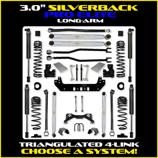 Gladiator 3.0 Inch Silverback Pro Elite System w/ PB+J Lower Arms