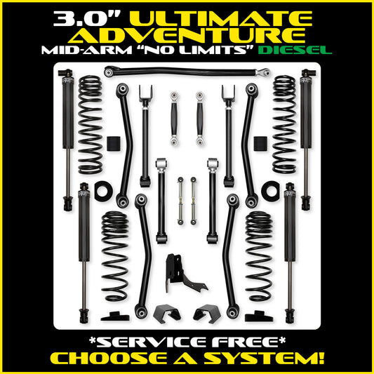 Gladiator 3.0 Inch Ultimate Adventure "No Limits" System Diesel Model