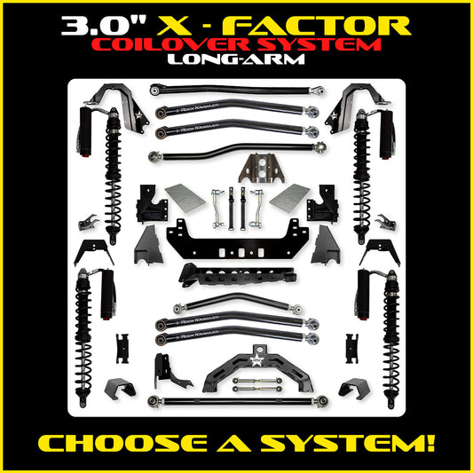Gladiator 3.0 Inch X Factor X2 Coil Over Long Arm System