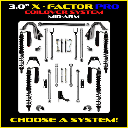 Gladiator 3.0 Inch X Factor Pro Aluminum Coil Over System