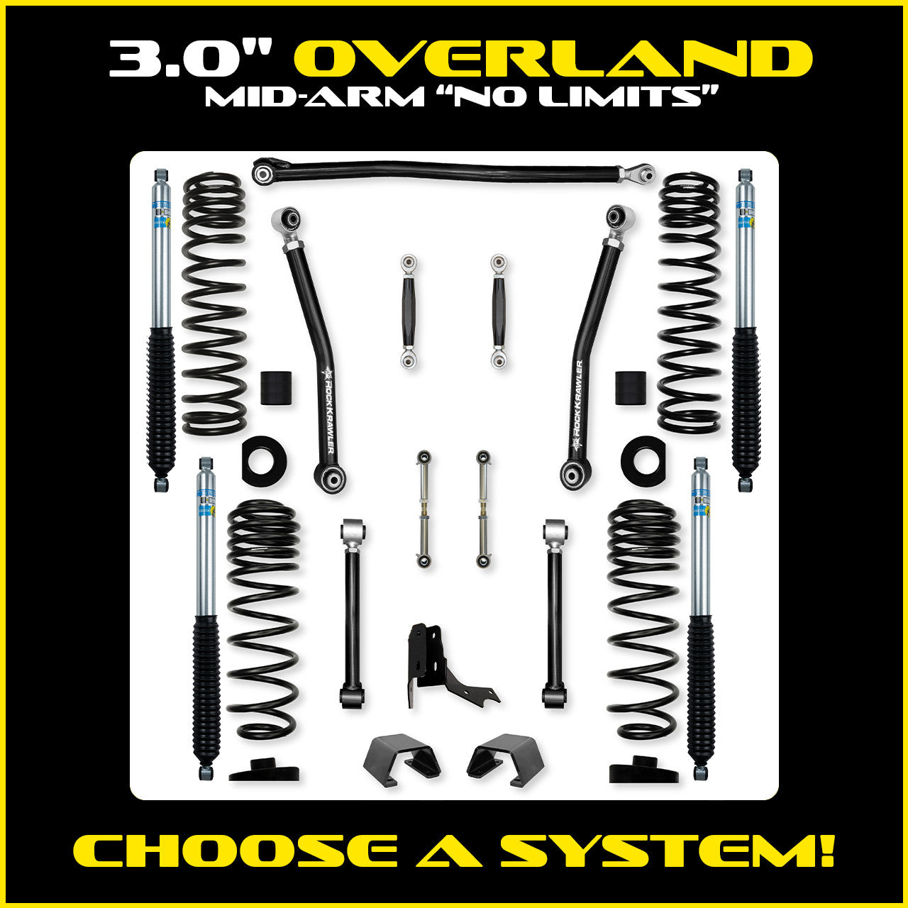 Gladiator 3.0 Inch Overland "No Limits" System