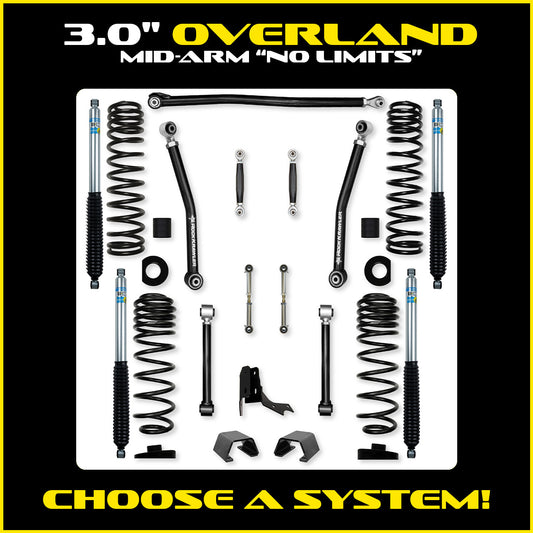Gladiator 3.0 Inch Overland "No Limits" System