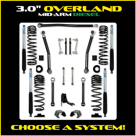 Gladiator 3.0 Inch Overland System Diesel Model