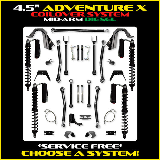 Gladiator 4.5 Inch Adventure X Coil Over System Diesel Model