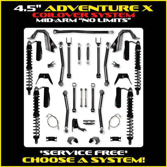 Gladiator 4.5 Inch Adventure X "No Limits" Coil Over System