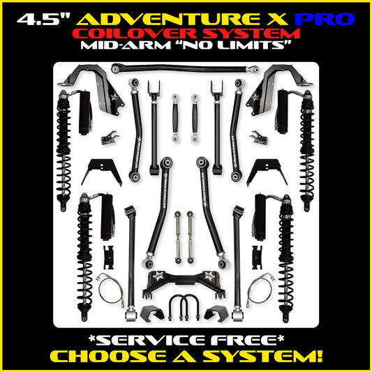 Gladiator 4.5 Inch Adventure X PRO "No Limits" Coil Over System