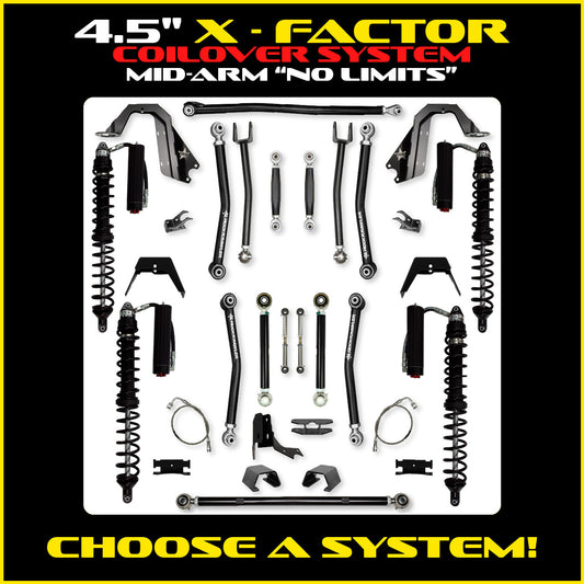 Gladiator 4.5 Inch X Factor "No Limits" Coil Over System