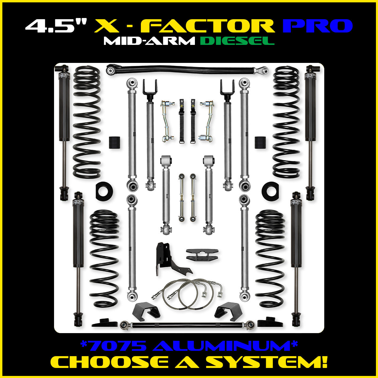 Gladiator 4.5 Inch X Factor Pro Aluminum System Diesel Model