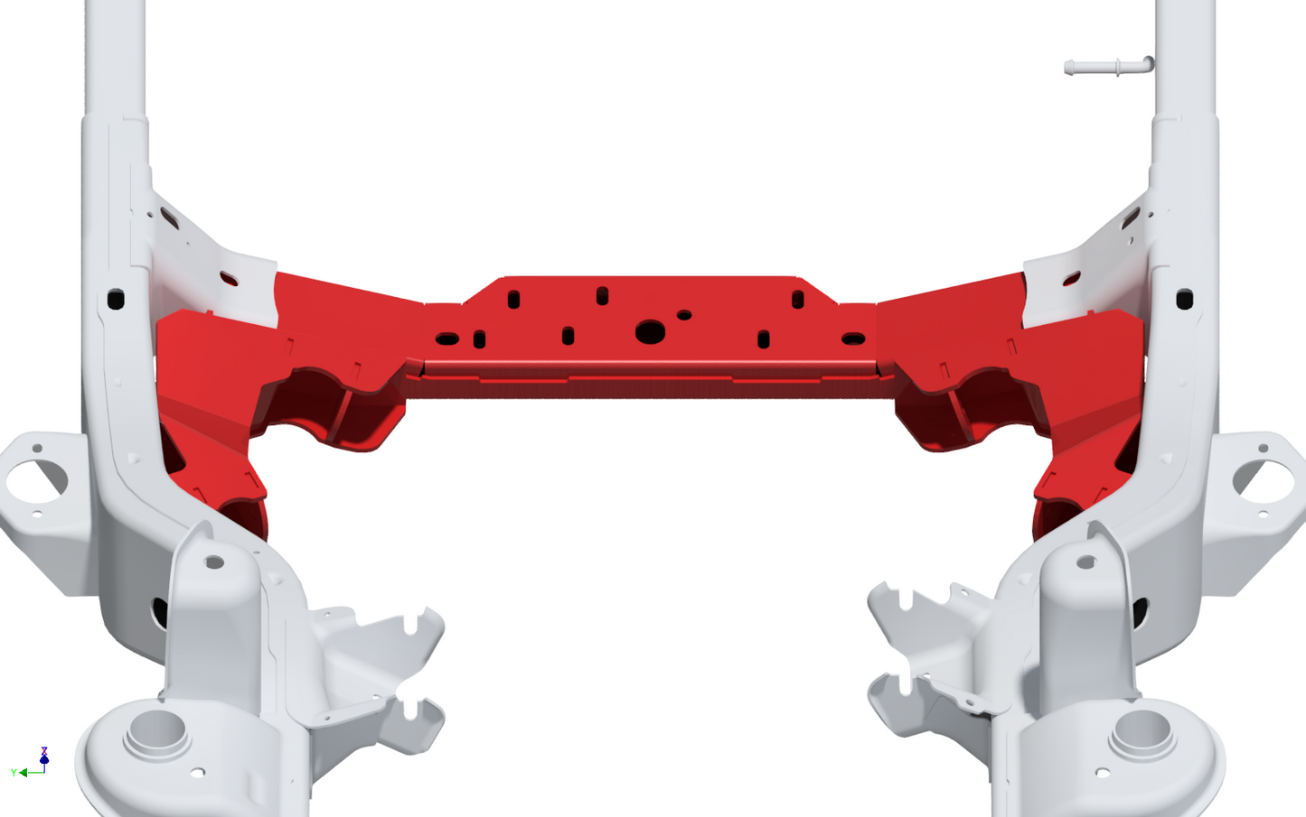 4 Link Front Suspension Brackets With Transmission Crossmember For 12-18 Jeep JKU Bare Steel Motobilt