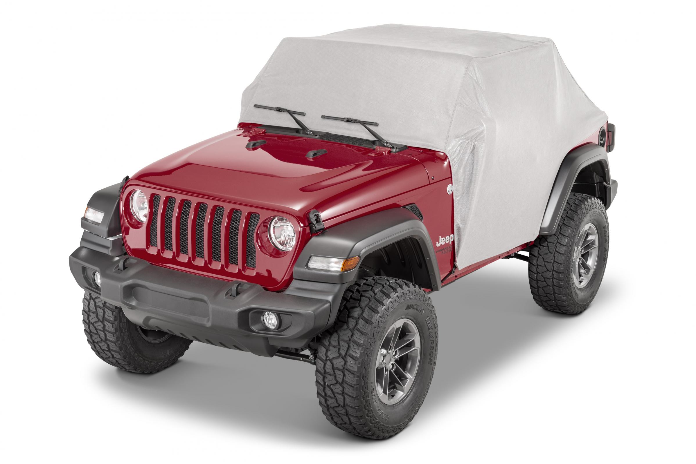 5 Layer Full Door Cab Cover 2018-Current Jeep JL Wrangler 2Dr W/Factory  Soft Top Folded DownGray MasterTop | Krawl Off Road