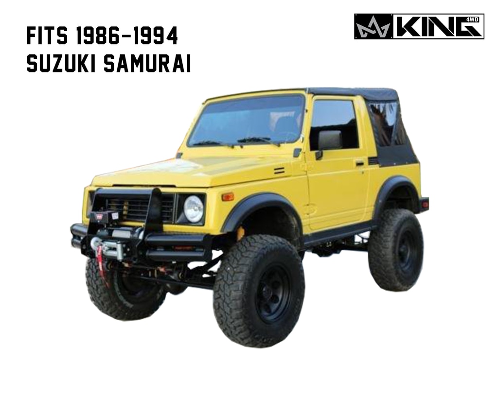 Samurai Replacement Soft Top Tinted Windows For 86-94 Suzuki Samurai Black  Diamond King 4WD
