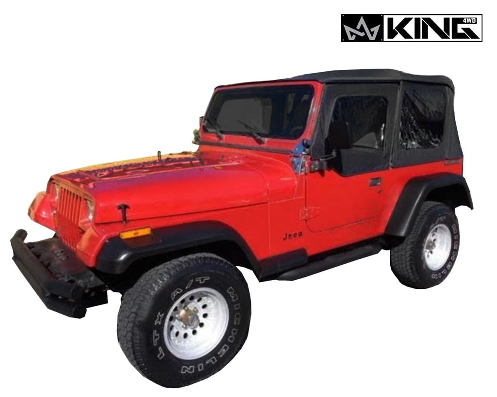 Jeep YJ Replacement Soft Top Tinted Windows For 87-95 Wrangler YJ Black  Diamond King 4WD | Krawl Off Road