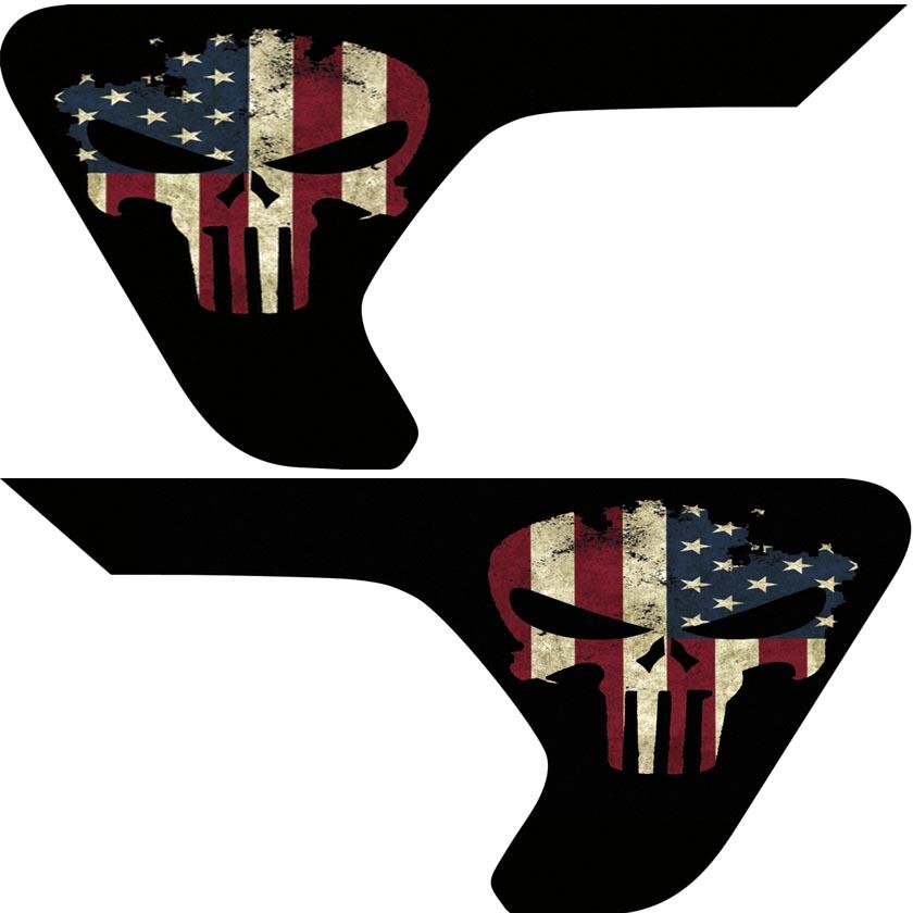 Jeep Fender Vent Decals 2 Piece Punisher Old Glory For 18Pres Wrangler
